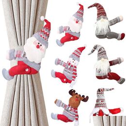 Kerstversiering 15 Stijl Kerst Gordijn Gesp Kerstman Sneeuwpop S Holdback Sluiting Klem Decoraties Drop Levering Huis Tuin Dh4Q7