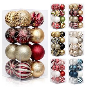 Décorations de Noël 16 pièces boules de noël ornements suspendus décorations d'arbre de noël boules suspendues décor pour la fête de noël année de célébration 231013