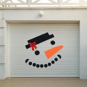 Décorations de Noël 16pcs / set Snowman Decoration Porte de garage extérieur bricolage pour les ornements de vacances