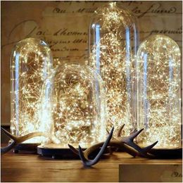 Decoraciones navideñas 1M 2M 5M 10M Alambre de cobre Luces de cadena LED para la decoración del año del hogar Navidad Entrega de gotas Jardín Fiesta festiva Dhabk