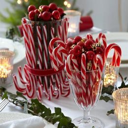 Décorations de Noël 1pack Rouge Blanc Béquille Acrylique Lollipop Type De Bonbons Pendentifs pour Noel Tree Xmas Enfants Cadeaux Fournitures 230907