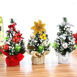 Kerstdecoraties 1 pk 20 cm kunstmatige boom desktop mini home festival miniatuur cadeau decoratie 2023