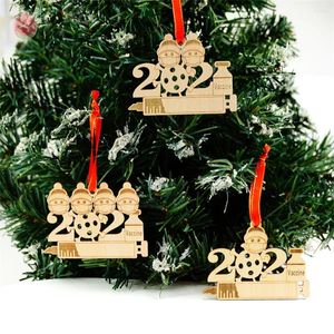 Décorations de noël 1Pc 6Cm arbre en bois prévention thème personnalisé bricolage cadeaux année marchandises pour la maison 2022