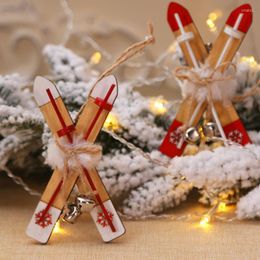 Decoraciones navideñas, 1 unidad, creativas, delicadas, duraderas, prácticas, portátiles de madera, trineos de Navidad, Mini trineos para decoración, mesa navideña colgante