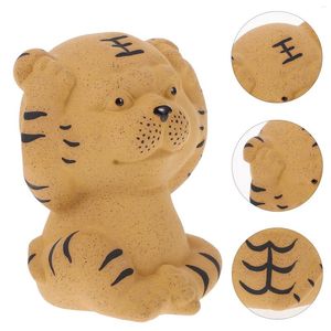 Décorations de Noël 1pc Creative Tea Pet Mini Belle Tigre Ornement Adorable pour la décoration