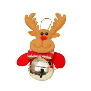 Kerstdecoraties 1 pc Elk Doll Bell hanger Tree Snowmen Hangers Bellen Hangende ornamenten Navidad Xmas Decoration Gifts