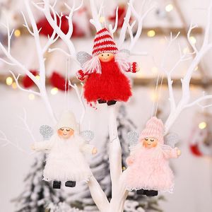Décorations de Noël 1pc pelucheux timidité ange fille poupée jouet décoration maison année de Noël décor de table pendentifs d'arbre ornements