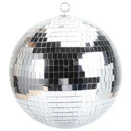 Décorations de Noël 1pc miroir boule disco suspendu boule disco réfléchissant boule disco KTV décoration suspendue de noël boule de mousse de verre 25cm 231027