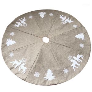 Décorations de Noël 1pc Tissu non tissé Arbre de Noël Jupe Tablier Couverture de base