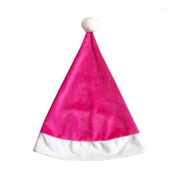 Décorations de Noël 1pc Pink Santa Claus Hat Singing Decoration For Kid Adult Noël Cap Cap Festival Decor Gift Bag1