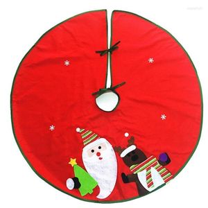 Kerstdecoraties 1 pk rode stoffen boomrok met kerstman Decoratiejaar Home Decor Accessories 3