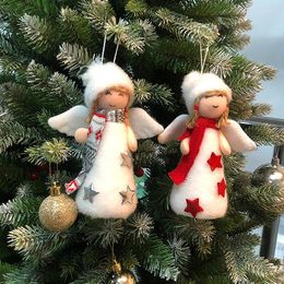 Décorations de Noël 1pc arbre suspendu pendentif ornements année cadeaux poupées d'ange décoration de Noël pour la maison natale décor de Noël