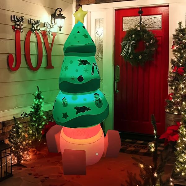 Décorations de Noël 1pc arbre gonflable lumière PVC boule décorative pour jardin extérieur pelouse patio cour grande taille 56ft 231113