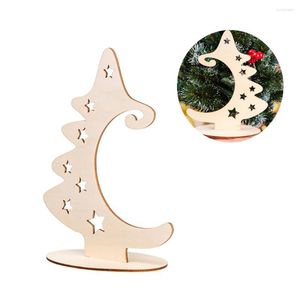 Décorations de Noël 1 pc Arbre Tranche De Bois Avec Support Plaque En Bois Non Peint Étoile Ornements De Noël Signe Vierge Pour Artisanat Décor À La Maison