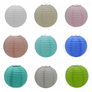 Kerstdecoraties 1 stks 20 cm/25 cm/30 cm kleurrijk Chinese ronde hangende papieren lantaarns lampen ambachten feestfestival trouwhuis diy diy