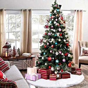 Kerstversiering 1 stks 78/90/122 cm Witte Kerstboom Rok Pluche Nepbont 2023 Kerstboom Tapijt Decoratie Ornament Nieuwjaar Navidad Home Decor R231107