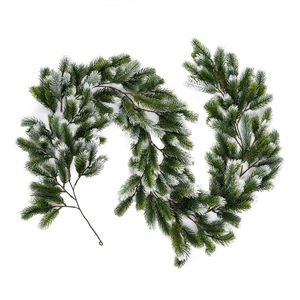 Décorations de Noël 1pcs guirlande de plantes artificielles avec lumières sapin pin branche décoration rotin couronne vigne pour la décoration intérieure 231018