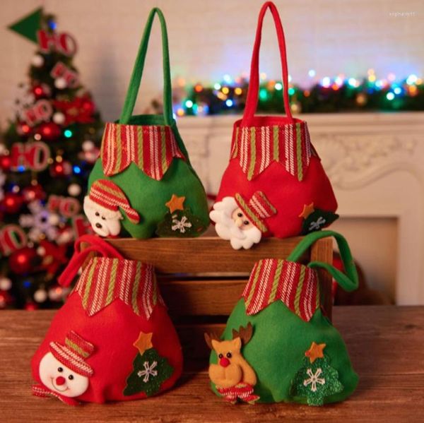 Décorations de noël 1 pièces bonbons sacs-cadeaux décoration bricolage coloré mignon créatif enfants adultes cadeaux sac fourre-tout décor à la maison fournitures