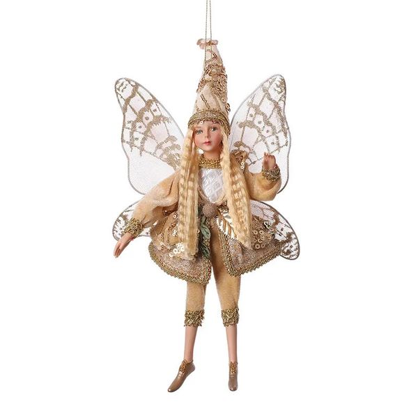 Décorations de Noël 1 pièces décorations d'arbre de noël mignon ange poupée fille pendentif Navidad 2024 année ornements d'arbre de noël cadeau de noël pour les enfants 231122