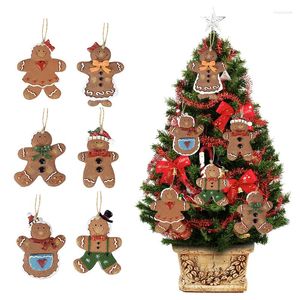 Kerstdecoraties 1 stks Leuke Gingerbread Man Resin hanger Diy Home Decoratiejaar Thema Creative Tree