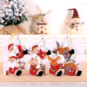 Kerstdecoraties 1 stcs ornament Gift Diy Santa Claus Tree Pewant Toy Doll Hang Decor voor Home 9x14 cm