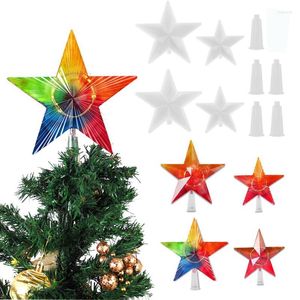 Decoraciones navideñas, 1 Juego de moldes de resina epoxi para decoración de árbol, molde de espejo de silicona con forma de estrella para posavasos y velas