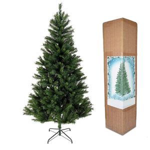 Décorations de Noël Arbre de Noël de 2,1 m avec 800 pointes Support en métal stable et pliable Assemblage rapide PVC ignifuge Sapin de Noël artificiel vert 231019