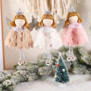 Décorations de Noël 2/3/4Pcs / Set Angel Girl Doll Navidad 2022 pour la maison Arbre de Noël Pendentif Ornement Année 2023 Cadeau