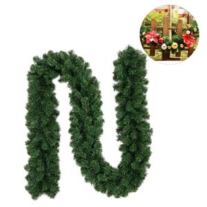 Décorations de Noël Couronne de sapin artificiel de pin de 2,7 m, guirlande verte artificielle de noël, décoration de fête de noël à la maison, arbre de pin en rotin 231010