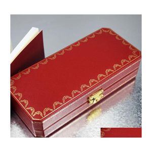 Kerstdecoraties 2 Stijlen Hoogwaardige Office School Stationery Top Grade Red en Golden Trim Lockable Luxury Gift Pen Box met DHCZW