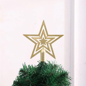 Kerstversiering 20/15/10Cm Boom Topper Ster Gouden Sterren Vrolijk 2024 Kerst Ornamenten