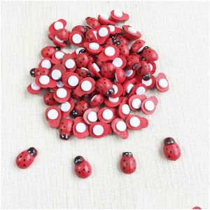 Décorations De Noël 2000 Pcs Perles En Bois Coccinelle Coccinelle Autocollants Enfants Enfants Dessin Animé Jouets Peint Adhésif Dos Artisanat Maison Par Dhyot