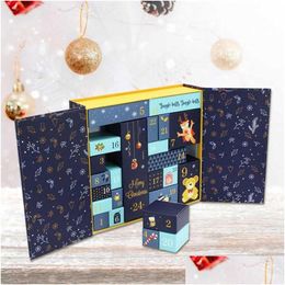 Kerstversiering 2022 Adventskalender Doos Diy Papieren Geschenkdozen Countdown 24 Ders Kast Cadeaus Voor Meisje Jongen Vrienden Navidad 211 Dhwdd