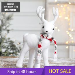 Kerstdecoraties 2022 Decoratie Sneeuwman Sleigh Old Man Elk Squirrel Polar Bear Tree Desktop ornamenten