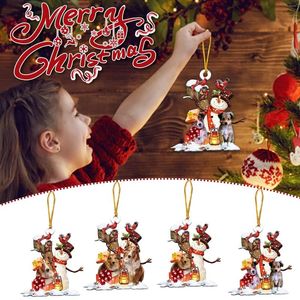 Kerstdecoraties 2022 ornamenten hangende decoratie geschenkproduct gepersonaliseerde hondenkrans boomjaar navidad