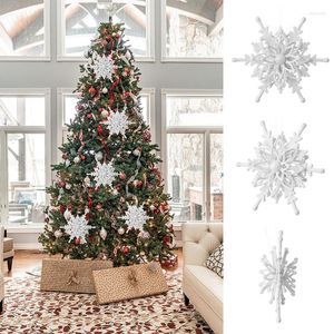 Kerstdecoraties 2022 Jaar 3D Snowflake Pendant Party Decoratie Boom ornamenten DIY