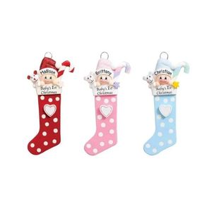 Kerstdecoraties 2023 Babymeisjes Eerste Decor Alloy Tree Sock JJ Drop Delivery Home Garden Feestelijke feestartikelen DHVXW