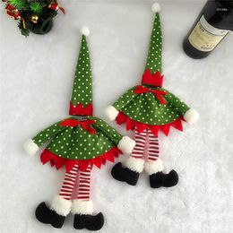 Kerstdecoraties 2023 DIY Special Polka Dot Wine Bottle Cover Bags voor decoratie eigenaardig geschenkfeest 12 12