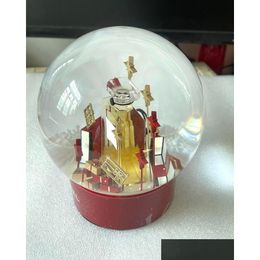 Décorations de Noël 2023 Edition C Classics Boule à neige rouge avec par bouteille à l'intérieur de la boule de cristal pour un anniversaire spécial Nouveauté VIP Gi Dh9Z8