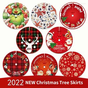 Décorations de Noël 2023 Joyeux Décoration Jupes d'arbre Elk Santa Snowflake Jupe Année Fournitures Décoration de la maison