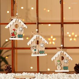Kerstversiering 2023 Merry Houten hangers Navidad Xmas Tree Ornaments Wood Craft Kids Gifts For Home Year