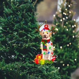 Kerstdecoraties 2023 Tree hanger schattige puppy hars acryl dog drop ornament jaar feestelijke feestbenodigdheden kamer decoratie kerstcadeau