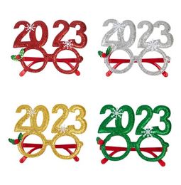 Décorations de Noël 2023 Lunettes de Noël Cadre Adulte Enfants Cadeau Père Noël Bonhomme De Neige Lunettes De Noël Décor De Noël 2023 Nouvel An Noel F0726