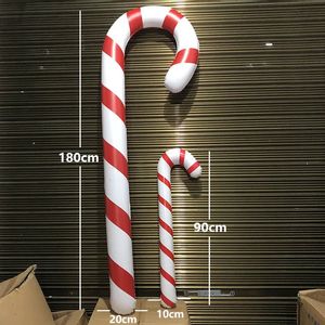 Decoraciones navideñas 2024 Decoración gigante Bastones inflables Lollipop Globo para el hogar Adornos para árboles de Navidad Decoración al aire libre 231120