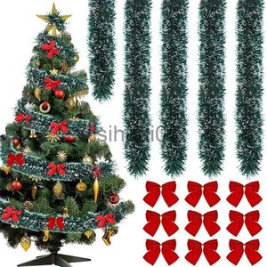 Kerstversiering 2024 Nieuwe Kerstslinger Thuis Feest Muur Deur Decor Kerstboom Ornamenten Strips met Strik Verjaardag Feestartikelen 2M x1020