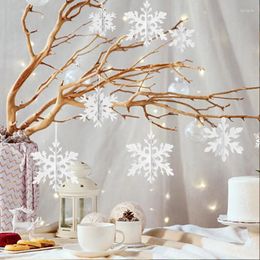 Décorations de Noël 2024 Année 3D Snowflake Decor Spirale blanche pour la fenêtre du centre commercial et décoration de toit de maison