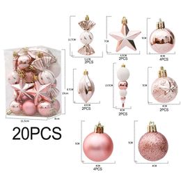 Decorações de Natal 2029 bolas rosa decoração de árvore decorativa para festas de casamentos de férias decorações penduradas brinquedos de animais presentes para crianças 231121