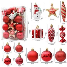 Décorations de Noël 2029 Boules d'arbre Pendentifs de cassonade Grand ensemble de décoration pour la famille Année nationale Navidad 231121