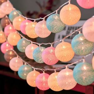 Décorations de Noël 20LED Ball String Lights Lanterne Rotin Batterie ou USB Contrôle Décor De Mariage Éclairage Maison Fête Jardin Ornement Lampes 231026