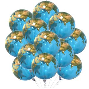 Kerstversiering 20 stuks 22''Earth Ballonnen 4D Ronde Globe Wereldkaart Bubble Folie Reizen Thema Verjaardagsfeestje Aarde Dag Decoratie 231026